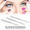 3pcs Set Professional Acrylic Nail Art Brush Set Nal Art Painting Brushes for UV Gel Builder Nail Drawing Line