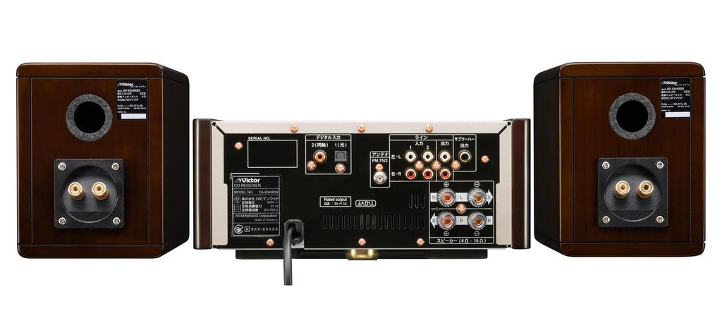 Компактный компонентный источник звука высокого разрешения JVC Kenwood Victor, совместимый с серией Wood Cone, воспроизведение/Bluetooth EX-HR99