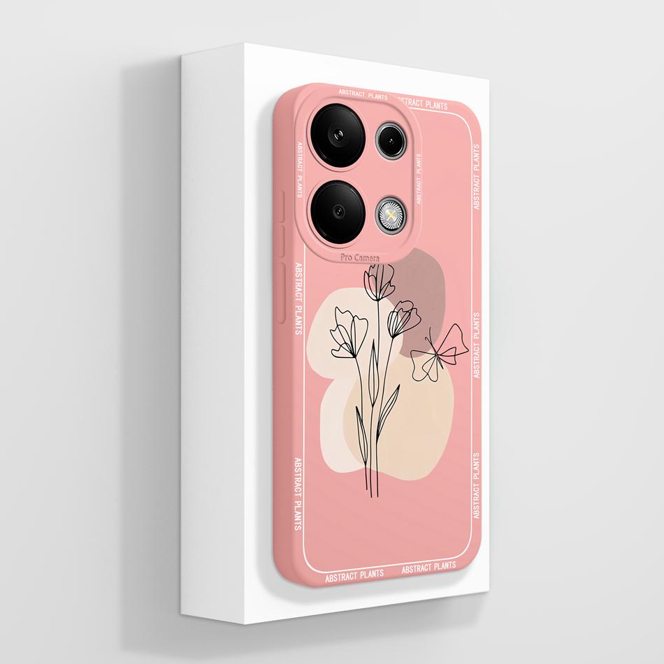 For Poco M6 Pro Case Oil Painting Phone Cover Soft Liquid Silicone Shockproof Bumper For Xiaomi Poco M6 Pro 4G Carcasa Protector