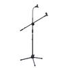 Kikutani PLATINUM Microphone Stand with Smartphone Holder, Black, MBS1A BK (Reliable Japanese Manufacturer)