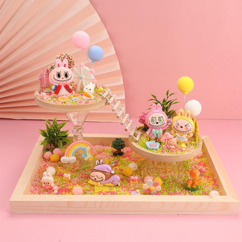 Sky Garden Double Layer DIY Micro Landscape Kit for Children's Handmade Desktop Ornaments.