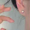 1 Pair Love Heart Stud Earrings For Women Girls Cute Elegant Birthday Gifts Jewelry Simple  Exquisite Fine Earrings