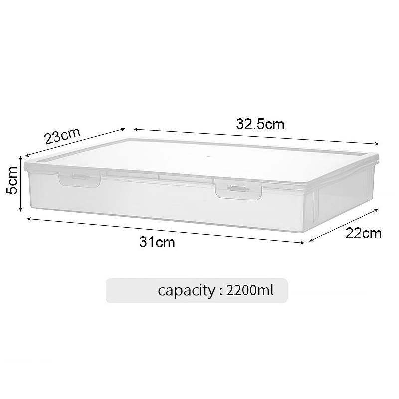 Transparent Storage Box Multifunctional Desktop Large Capacity A4 Paper Plastic Organizer Box Document Organizer Office Supplies