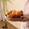 Плетеная корзина из ротанга ручной работы, корзина для фруктов, чая, закусок, хлеба, косметическая круглая коробка для хранения, поднос из водяного гиацинта, блюдо для украшений