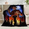 1PC Horror Movie Characters Flannel Blanket Gift, Suitable for Both Men And Women, Soft Ideal for Beds And Sofa, Birthday Or Christmas Gift