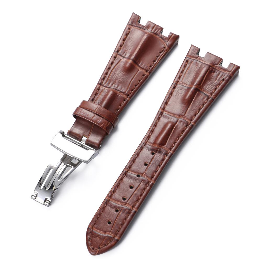 Оригинальные кожаные ремешки для часов Audemars Piguet Royal 15710 15703 15706 26474 28 мм со складной пряжкой для мужчин