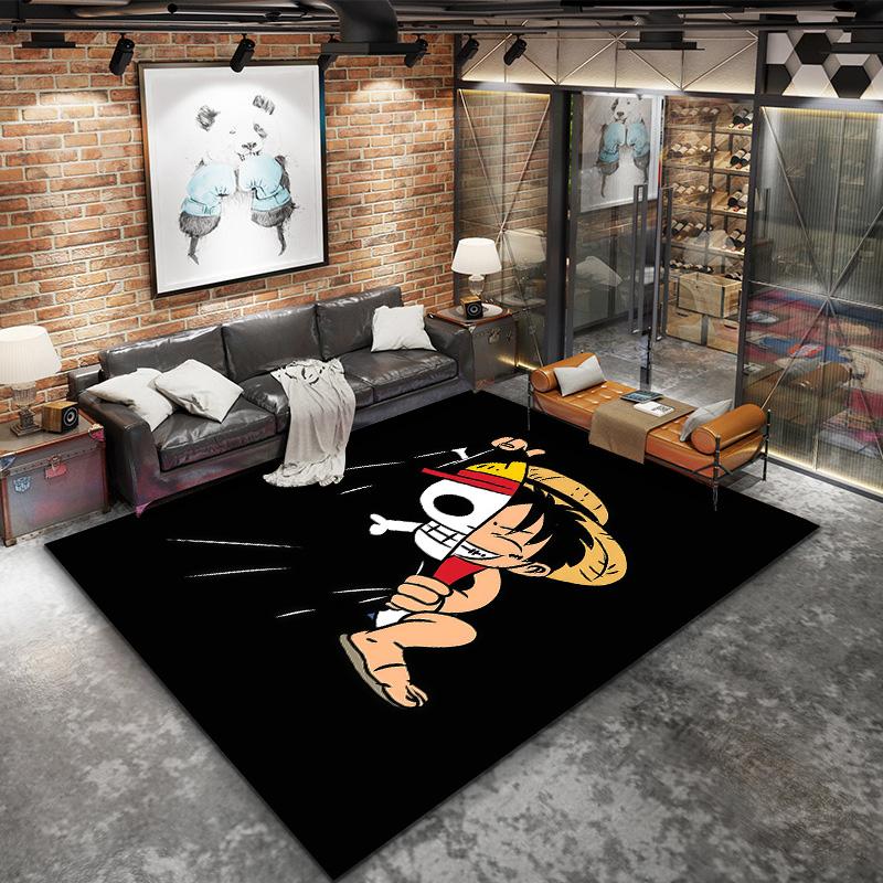 Ковер с изображением Монки Д. Луффи из One Piece для гостиной, спальни, дома, украшение дивана, нескользящий коврик для детских игр