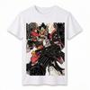 Высокие шорты-футболка с единорогом Gundam, товары для фанатов аниме для детей и родителей, летняя одежда