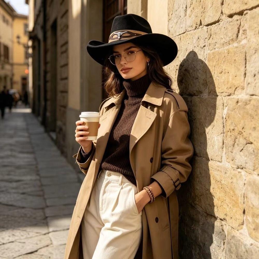 Bull Skull Fedora Hat Ethnic Style Topper Hat Fashion Jazz Top Hat Women