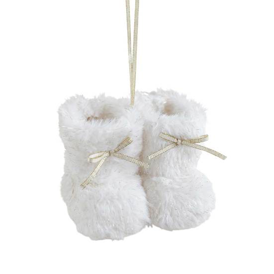 Рождественский сапожок, пушистые туфельки, подвесные украшения на елку, мягкая плюшевая зимняя обувь, подвеска для декора дома и офиса