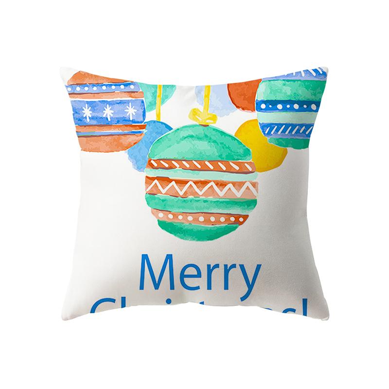Рождественская тема, наволочка с принтом, домашняя гостиная, украшение для дивана, квадратная полиэстеровая подушка, наволочка