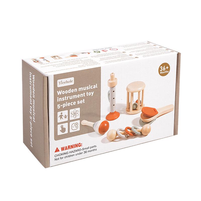 Child Cage Bell Baby Clutching Bell Rattling Musical Instrument Infant Early Childhood Education Soothing Bed Bell Wooden Toy