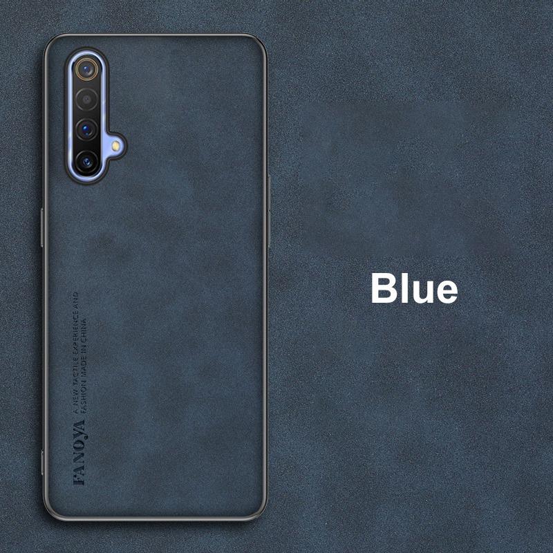 Роскошный чехол из искусственной кожи для Realme X3 SuperZoom, задняя крышка, матовая защита, силиконовый чехол для телефона для Realme X50 Pro RealmeX3 Coque