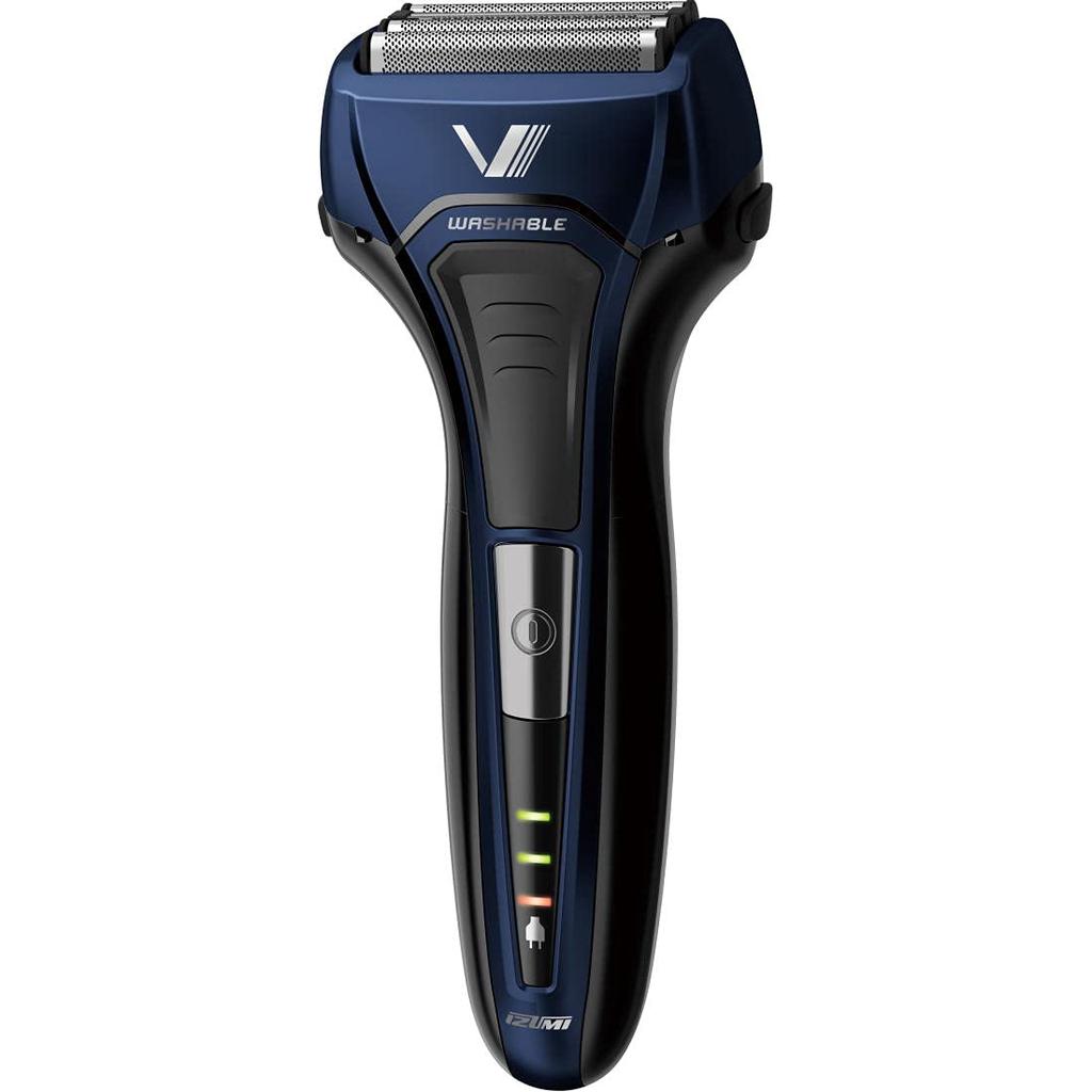 Izumi Seiki Seisakusho Izumi Electric Shaver Solid Series 4 Blades Reciprocating Type Fully Washable Blue Blades 1 Piece (Replacement + Included)