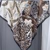 Winter Fashion 130Cm Square Leopard Floral Thick Viscose Shawl Scarf Lady High Quality Wrap Pashmina Stole Bufandas Muslim Hijab