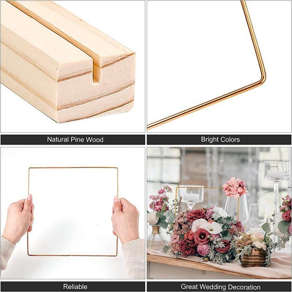 Metal Flower Garland DIY Table Decor Ring Fashion Card Holders  Wedding