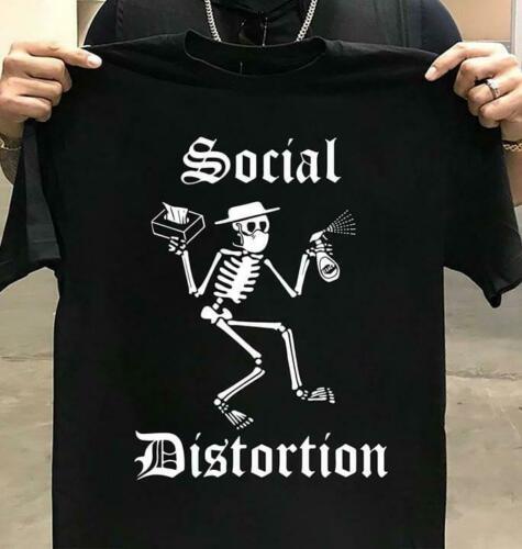Черные футболки унисекс Skeleton Social Distortion