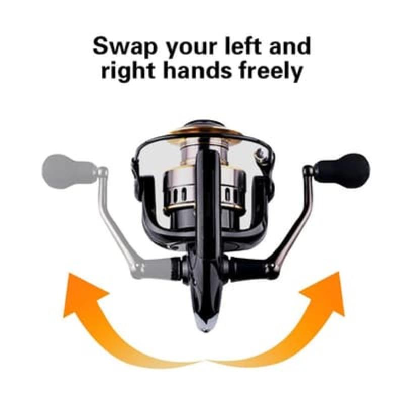 Professional Ultralight 1000~7000 Series 5.2:1 Gear Ratio, 26LB Maximum Drag CNC Metal Spool Spinning Fishing Reel for Freshwater and Saltwater