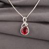 Natural Pink Rubellite Gemstone 925 Sterling Silver Jewelry Zircon Pendant 1.22" CZP-13-15