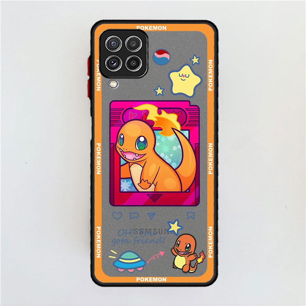 Pokemon Pikachu Cute Matte Case For Samsung Galaxy A52 A12 A51 A32 A21s A71 A32 5G A12 A22 A53 A70 A50 A30 Hard Phone Shell