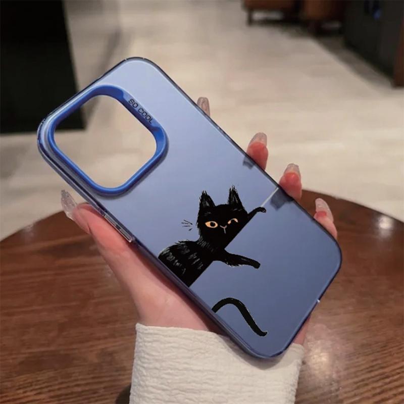 Чехол Cat Flower для iPhone 16 Samsung A55 A35 A34 S24 FE Xiaomi Redmi Note 13 Pro 14C Huawei Honor 200 противоударный бампер для телефона с защитой от царапин