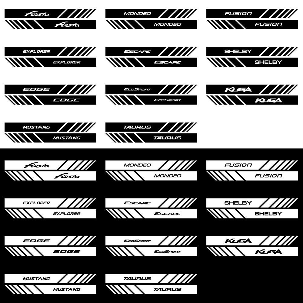 2PCS Vinyl Car Styling Rearview Mirror Sticker Decoration Accessories For Ford Focus Fiesta Shelby Mondeo Fusion Mustang e85 Escape