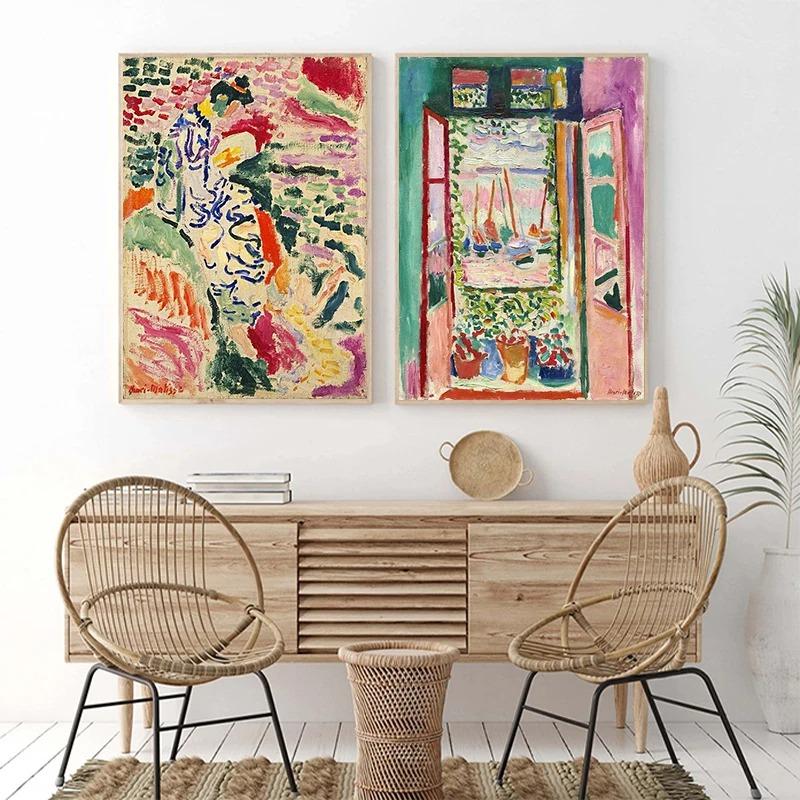 Матисс Ретро Плакаты И Принты Абстракционизм Пейзаж Холст Картина Настенное Искусство Для Гостиной Украшения Дома