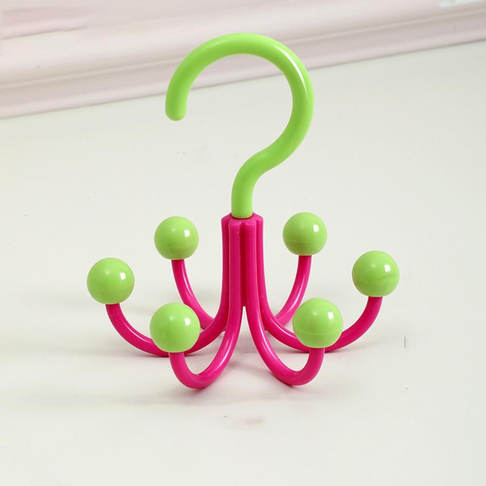 6pcs Space-Saving Dopamine Hook Hanger Six Claws Scarf Hat Bag Organizer  Laundry