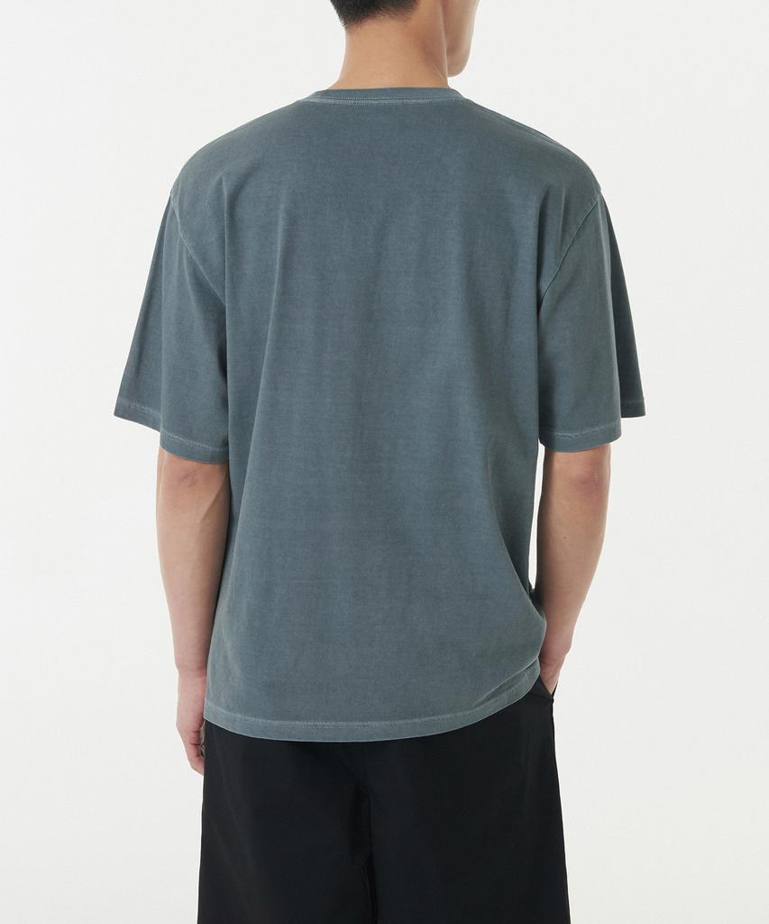 MUSINSA STANDARD Pigment Relaxed Crew Neck T-Shirt [Peacock Blue]
