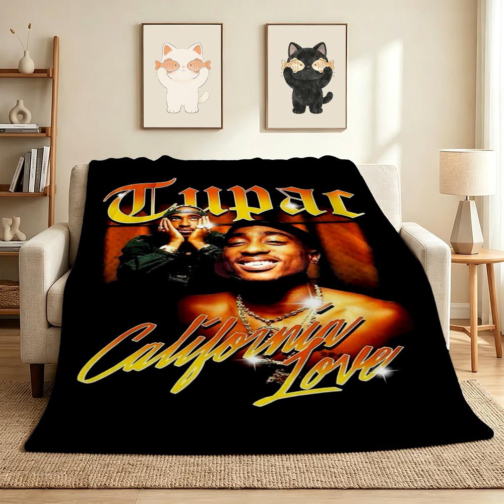 Tupac Love Flannel Blanket Throw Blanket Soft Warm Sofa Bed Camping Home Decor Unique Christmas Gift C9211190
