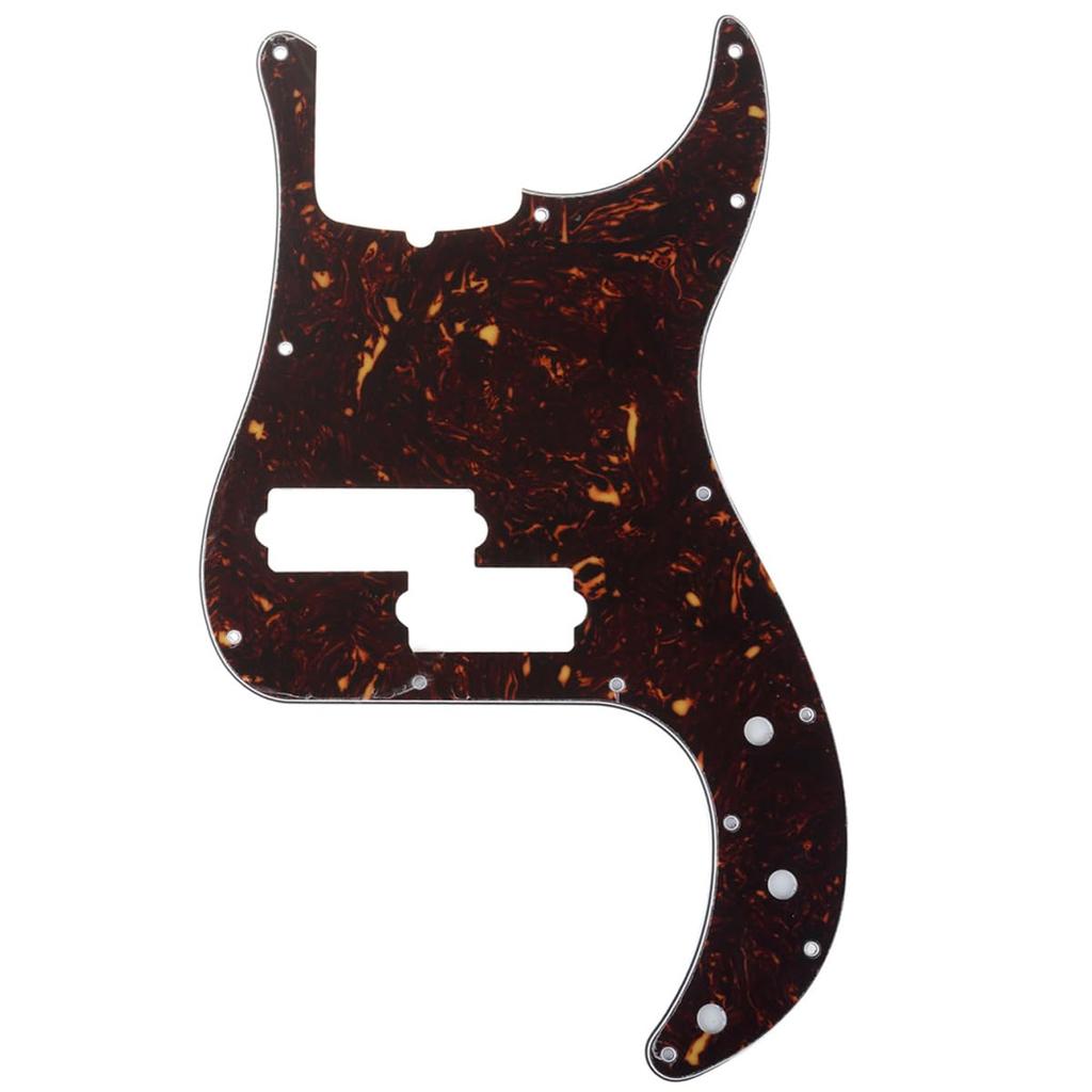 Musiclily Pro Precision Bass PB Pickguard for Fender American Precision Tortoise Shell Pattern 4P 13-Hole 5-String Bass,