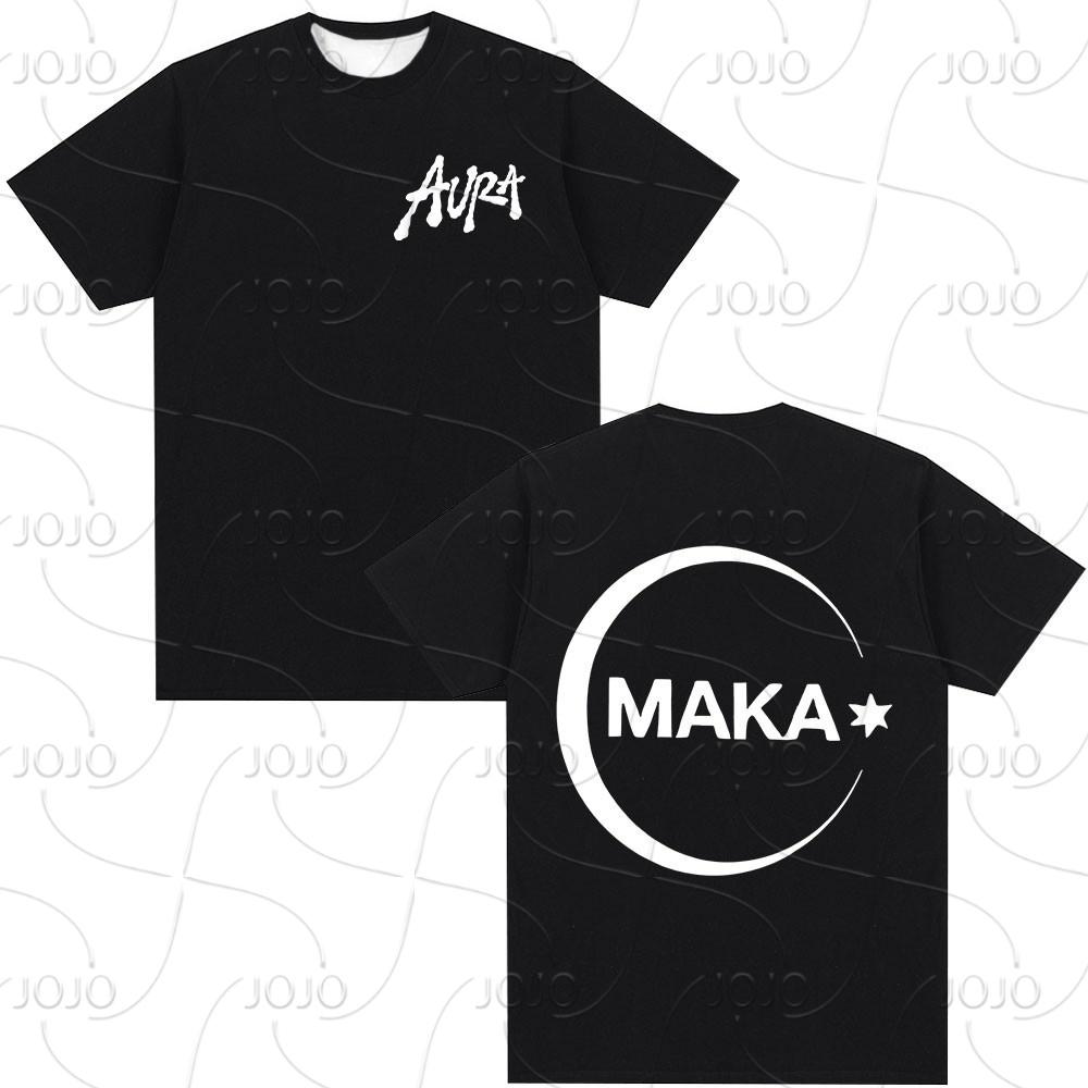 Rapper Maka Aura 2025 Tour Merch T Shirts Men Women Fashion Vintage Street T-shirt Casual Short Sleeve T Shirt Streetwear