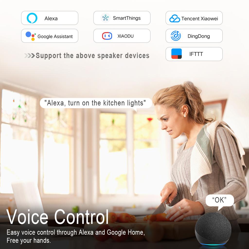 Tuya Smart Life WiFi светодиодный переключатель света приложение 433RF Alexa голосовой пульт дистанционного управления сенсорный переключатель совместимый нейтральный провод \ без нейтрального провода