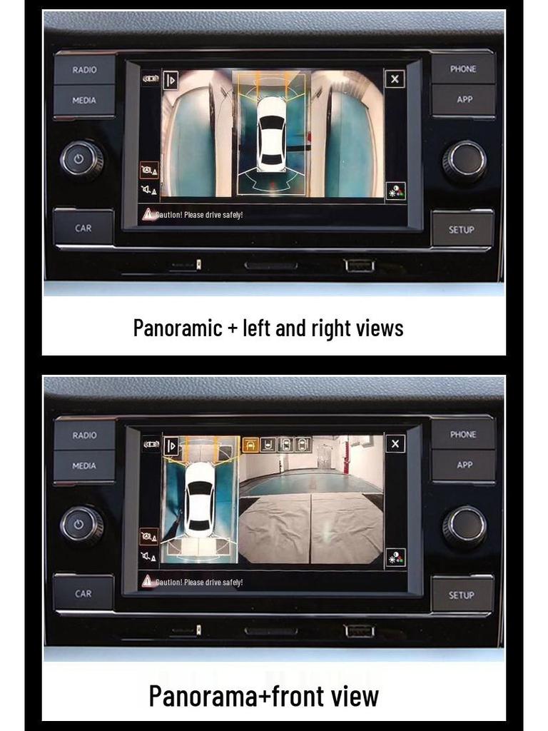 360° Panoramic Dual CAN Display for VW T-Roc, Teramont X, Tiguan L, Sagitar