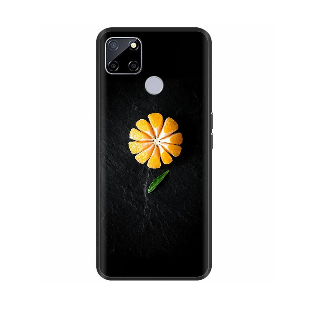 Чехол для Realme C25 C25s Мягкий Милый Чехол для OPPO Realme C25Y C21Y Силиконовый Черный ТПУ Чехол для Телефона Для OPPO Realme C21 Цветочный Чехол