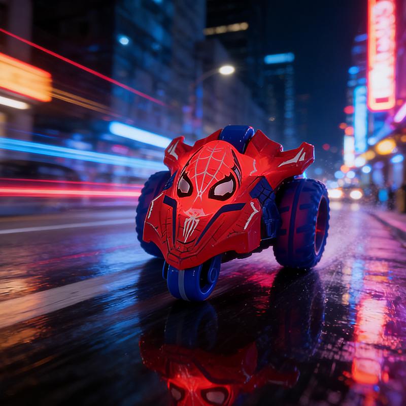 Stunt RC Car - Remote Control Vehicle, 360° Rotating, LED Lights, Kids Toy, Indoor Outdoor Play