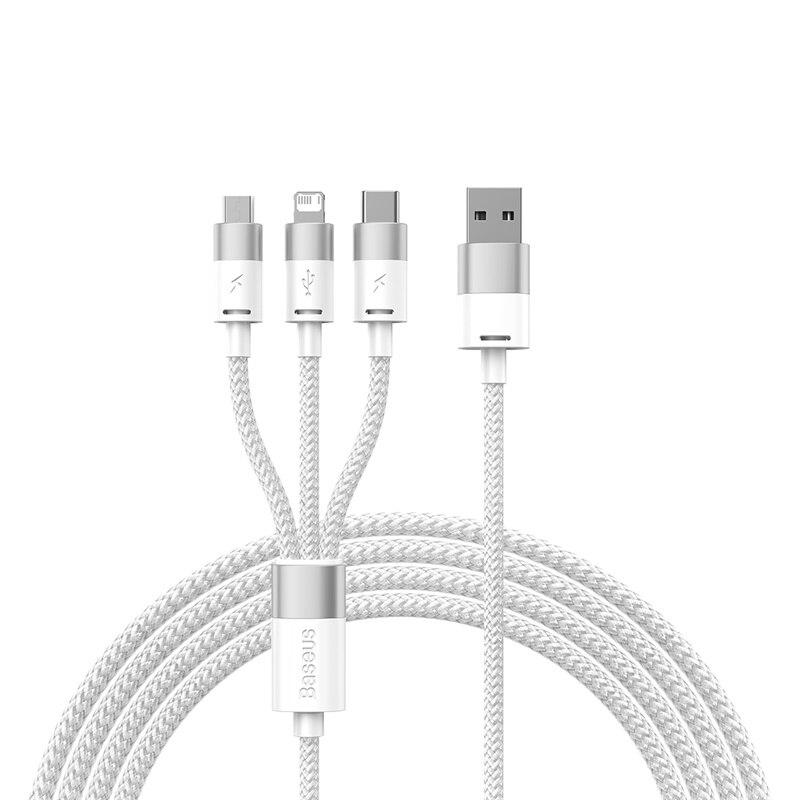 Baseus 3-в-1 USB-кабель Micro USB Type-C Быстрая зарядка Micro USB Type-C Кабель для передачи данных Для IP 14 13 Samsung Huawei