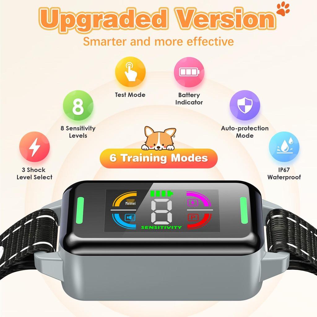 Smart Anti-Bark Vibration & Shock Collar for Dogs