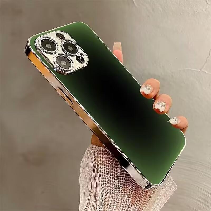 Чехол для телефона "Каменные чернила" Роскошная стеклянная крышка для iPhone 17 Air 16 15 14 13 12 Pro Max Plus Защита камеры Жесткий корпус