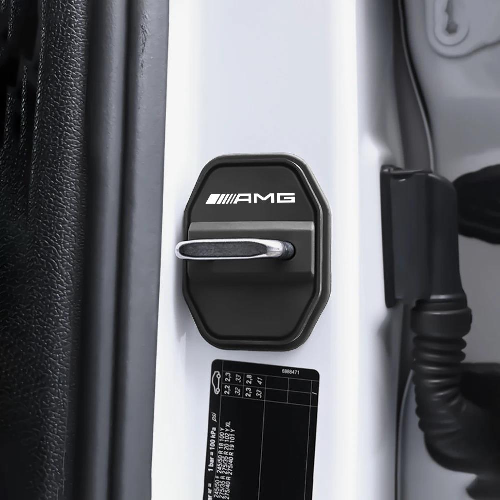CRT1 Car Door Lock Protector Cover Stickers For Mercedes Benz AMG W126 W140 W190 W203 W204 W212 W222 Interior Mouldings GJM-SG-BENC
