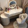 Pink White Vanity Table Women Luxury Nail European Big Stool Study Dressing Table Organizer Mesa De Maquillaje Home Furniture