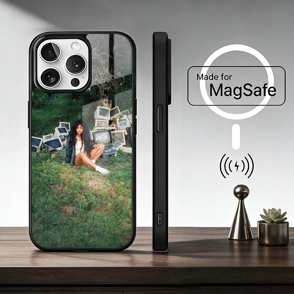 Чехол для телефона рэперши S-SZA для iPhone 17, 16, 15, 14, 13, 12, 11 Plus, Pro Max Для беспроводной зарядки Magsafe