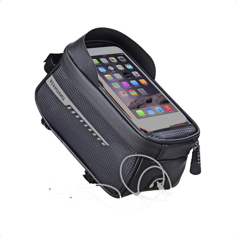 Bicycle Bag Phone Mount Waterproof Cycling Tube Mountain Bike Foldable Bike Handlebar Bicycle Pouch