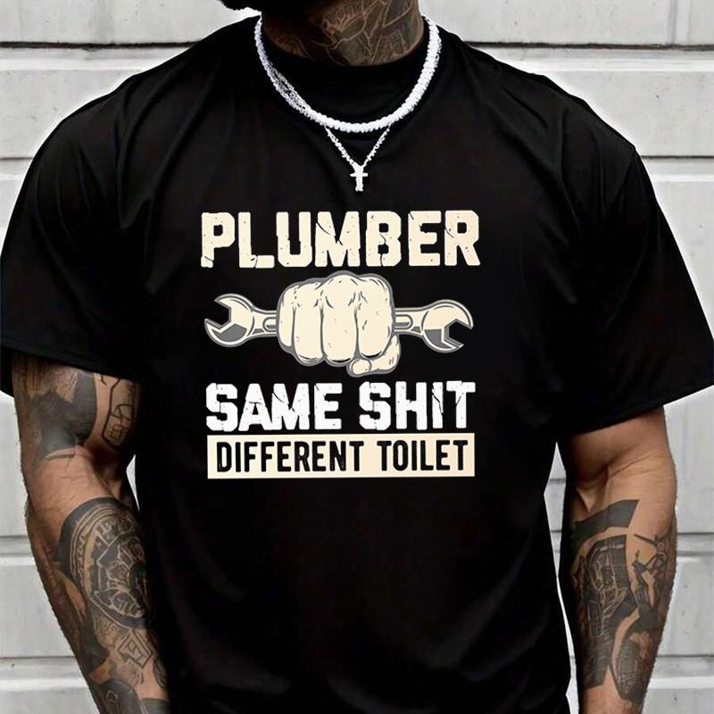 Men Women Moto Plumber Same Shit T Shirt Clothing Casual Tees T-Shirt Hip Hop Tshirt Streetwear