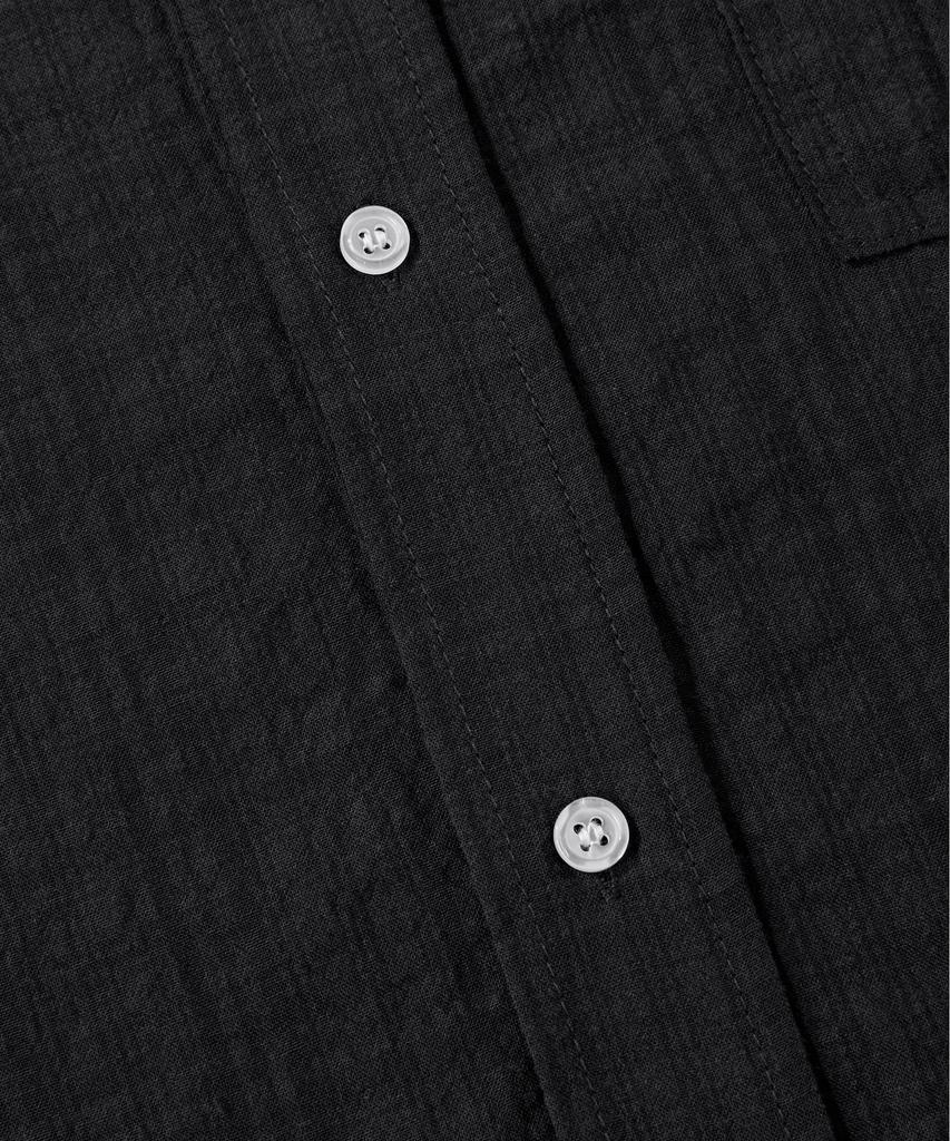 AGOD Vintage Check Front Pocket Half Shirt [Black]