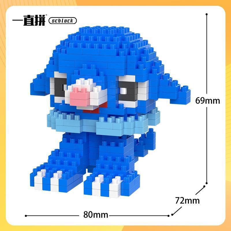 Pokemon Building Blocks Small Cartoon Mini Block Pikachu Charizard Eevee Mewtwo Anime Assemble Action Model Dolls Boys Toys