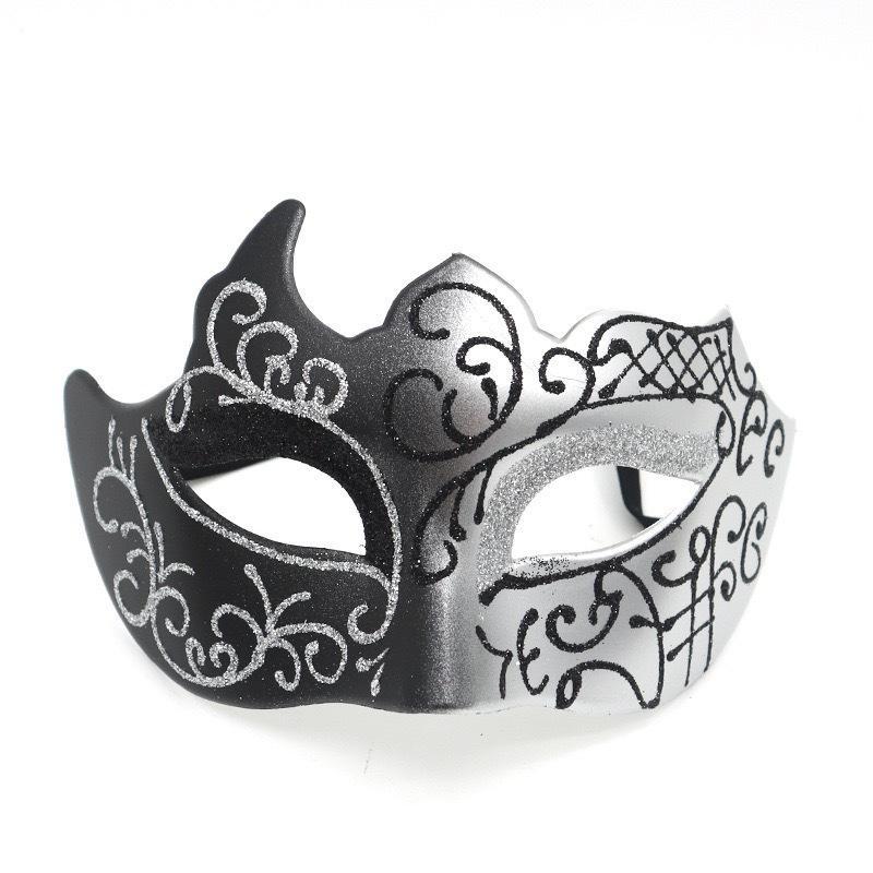 Retro Half Face Painted Masquerade Mask Classic Venice Style for Women Men Halloween Costume Prom Party