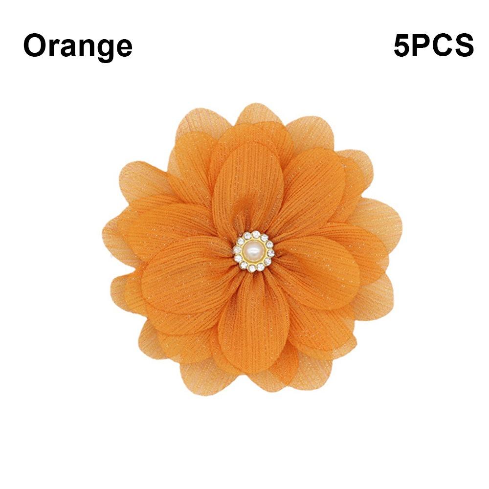 5PCS Cute Chiffon Chiffon Flower DIY Craft Embellishment Craft Supplies Versatile DIY Decoration Accessories Hairclips