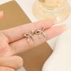 S925 Exquisite Full Diamond Cross Earrings - Simple, Luxurious Silver Needle for Women