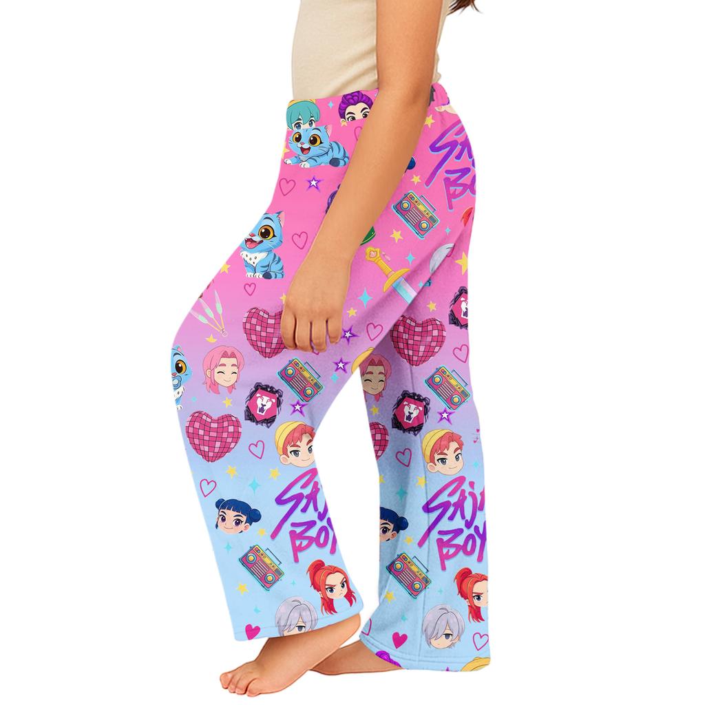 Детские зимние брюки полной длины с длинным рождественским принтом